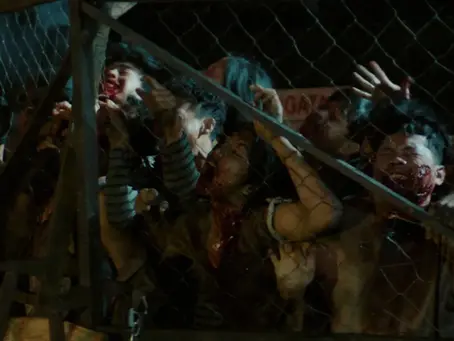 People run through a city as chaos unfolds during a zombie outbreak.