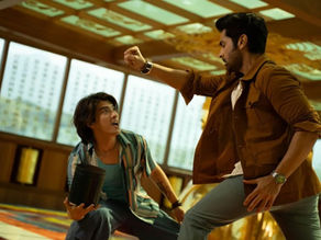 Two men facing supernatural creatures in an action-horror setting from Demon Hunters