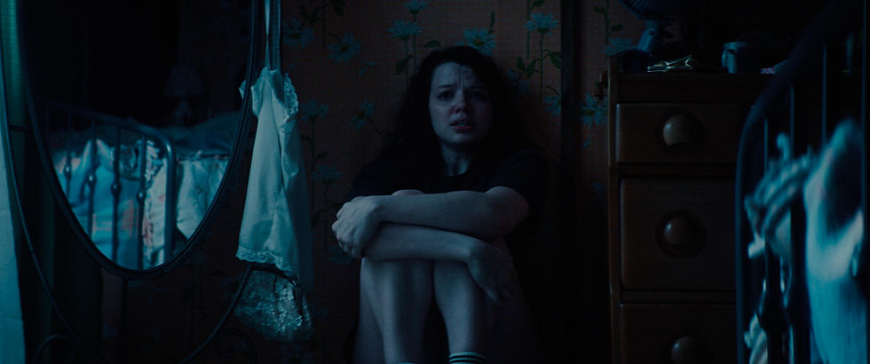 Chloë Levine in a haunting still from Racheal Cain’s sci-fi horror Somnium.