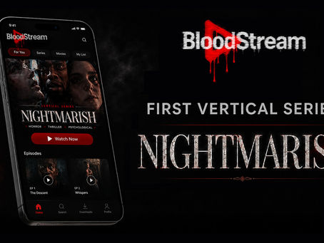 Promotional artwork for BloodStream’s vertical horror anthology series Nightmarish.
