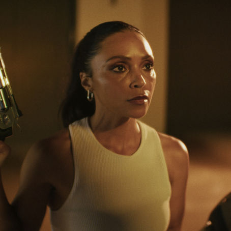 Danielle Nicolet in a scene from the thriller Long Time Listener.