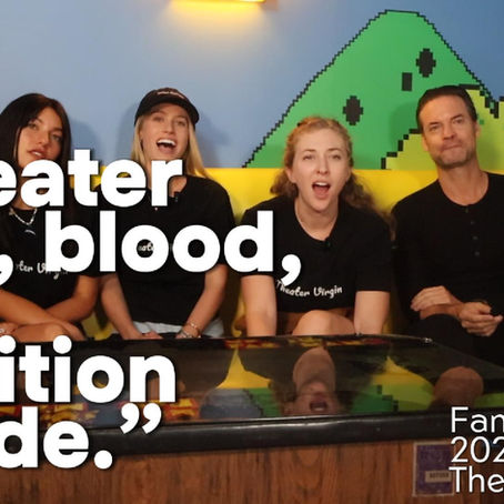 Cast and crew of Theater Is Dead during their Fantastic Fest 2025 interview.