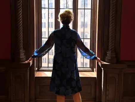 Jessica Lange on the set of American Horror Story Season 13