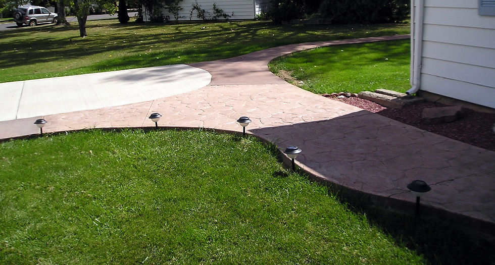 stamped sidewalk, Loveland, CO