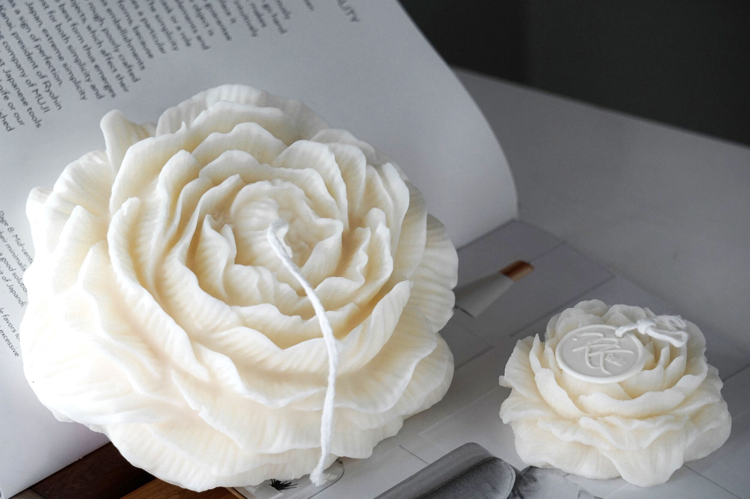 Small Peony Candle