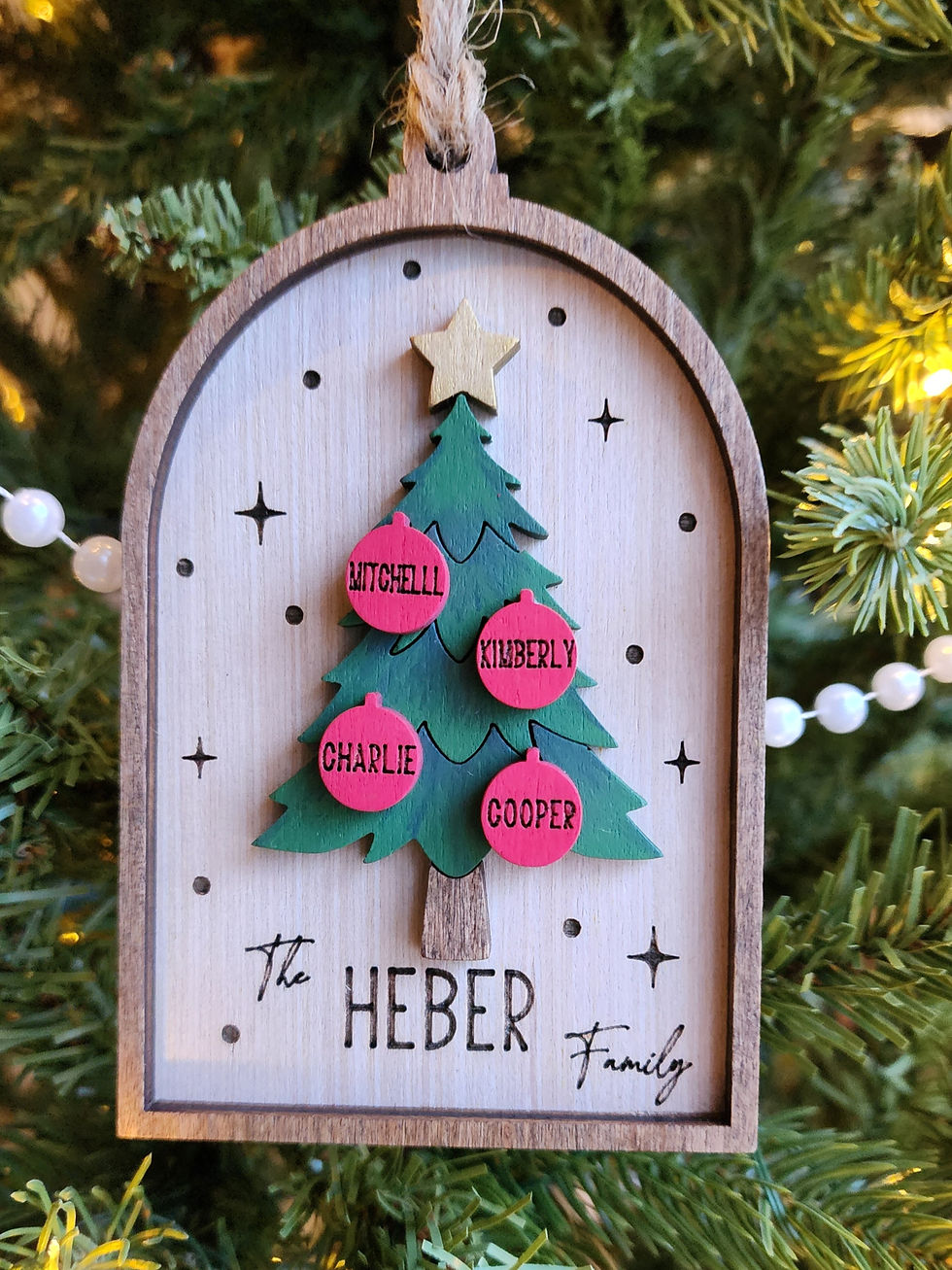 Thumbnail: Personalized Christmas Ornament - Family Tree Ornaments