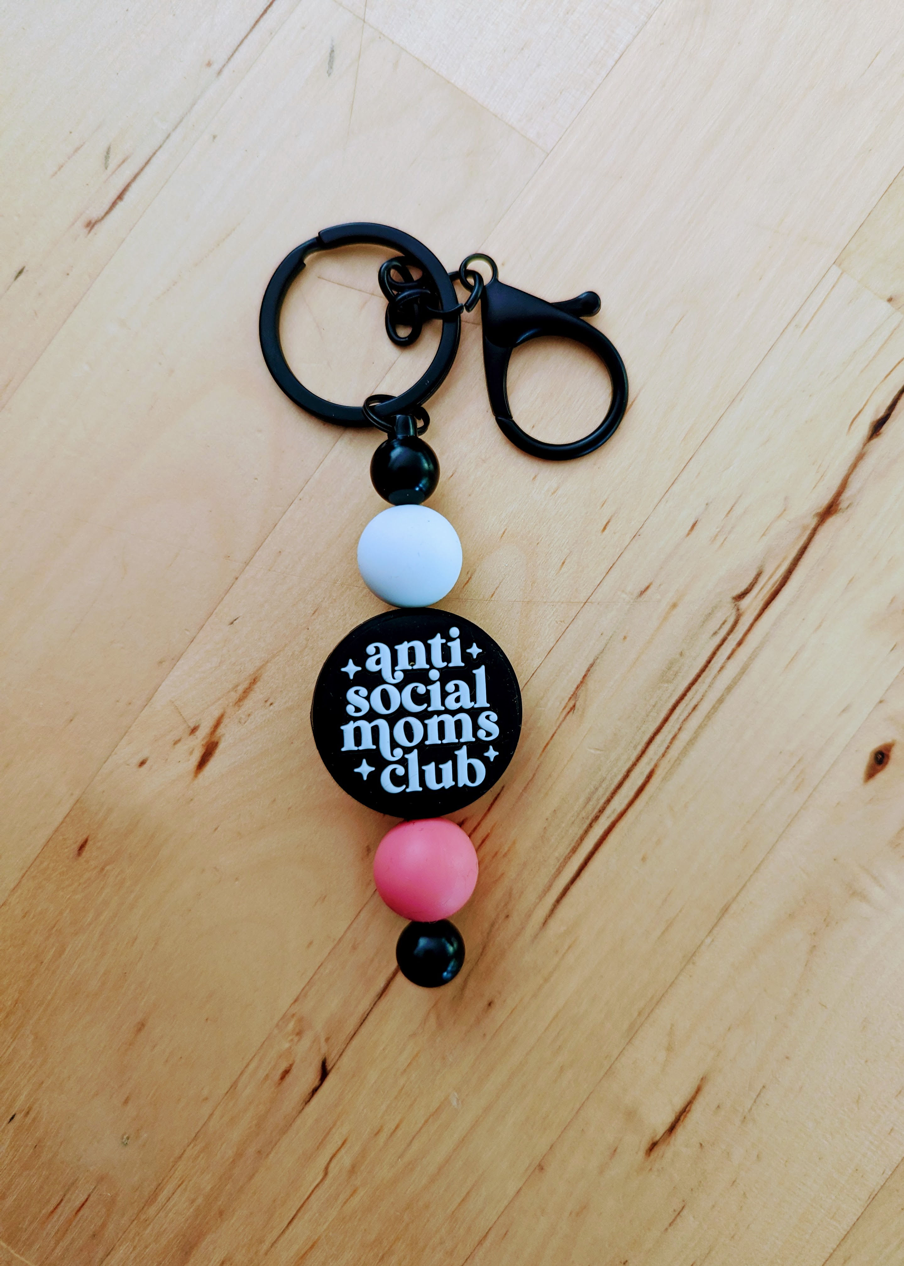 Anti-Social Moms Club Bar Keychain
