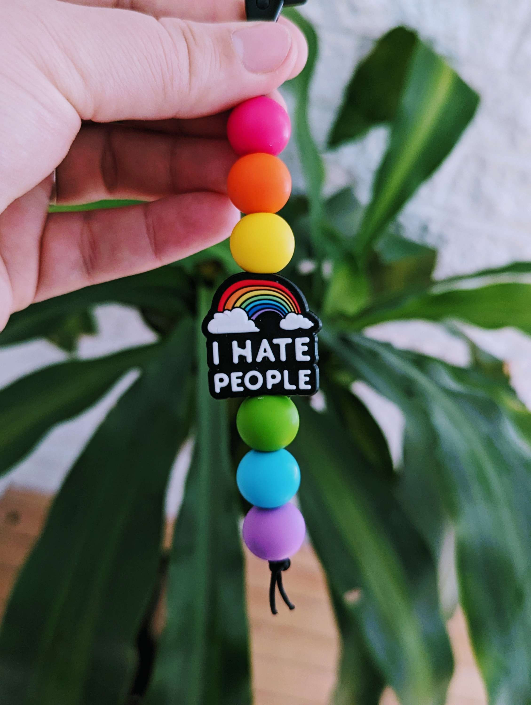 I Hate People Keychain