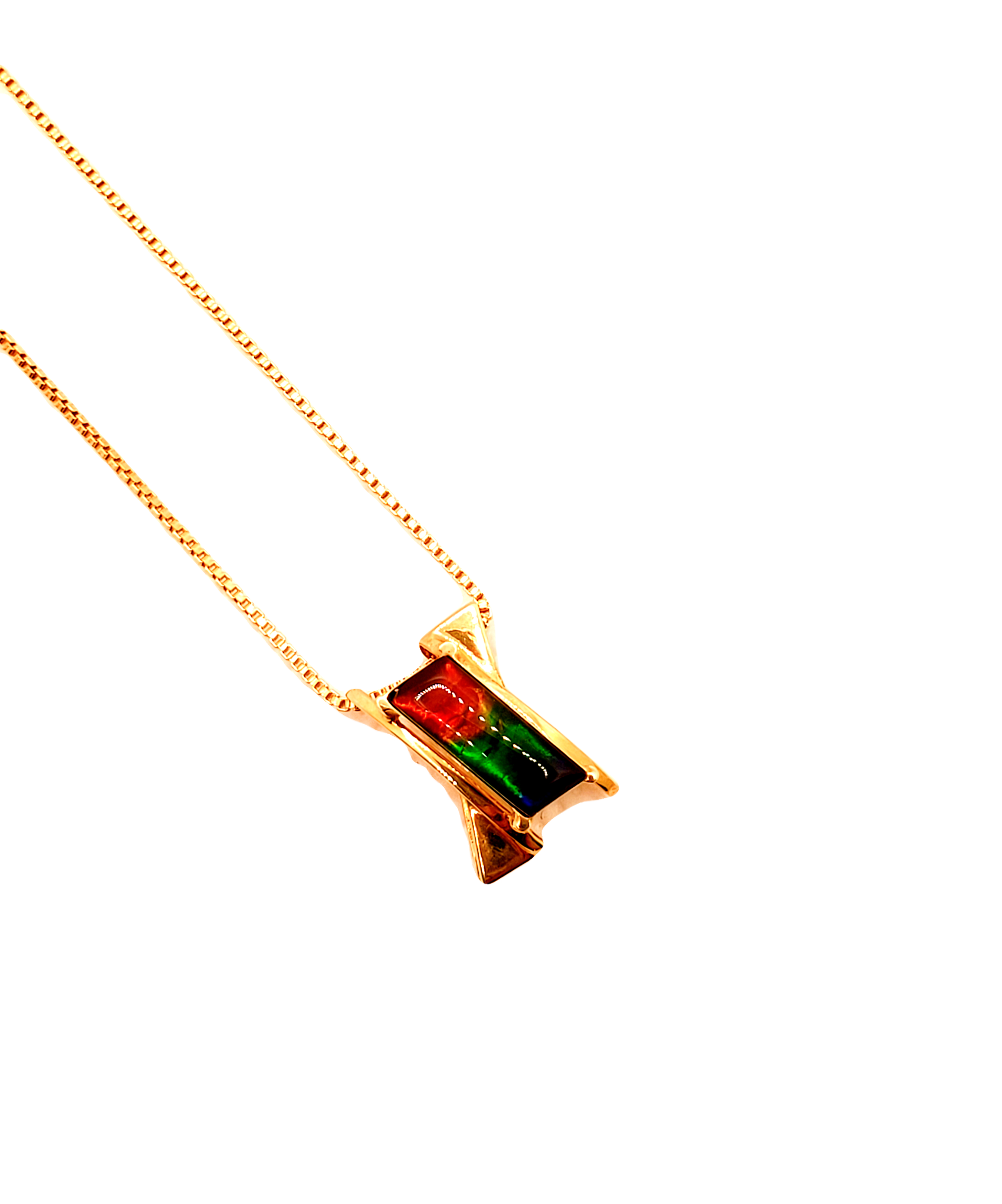 14K Gold "X" Pendant