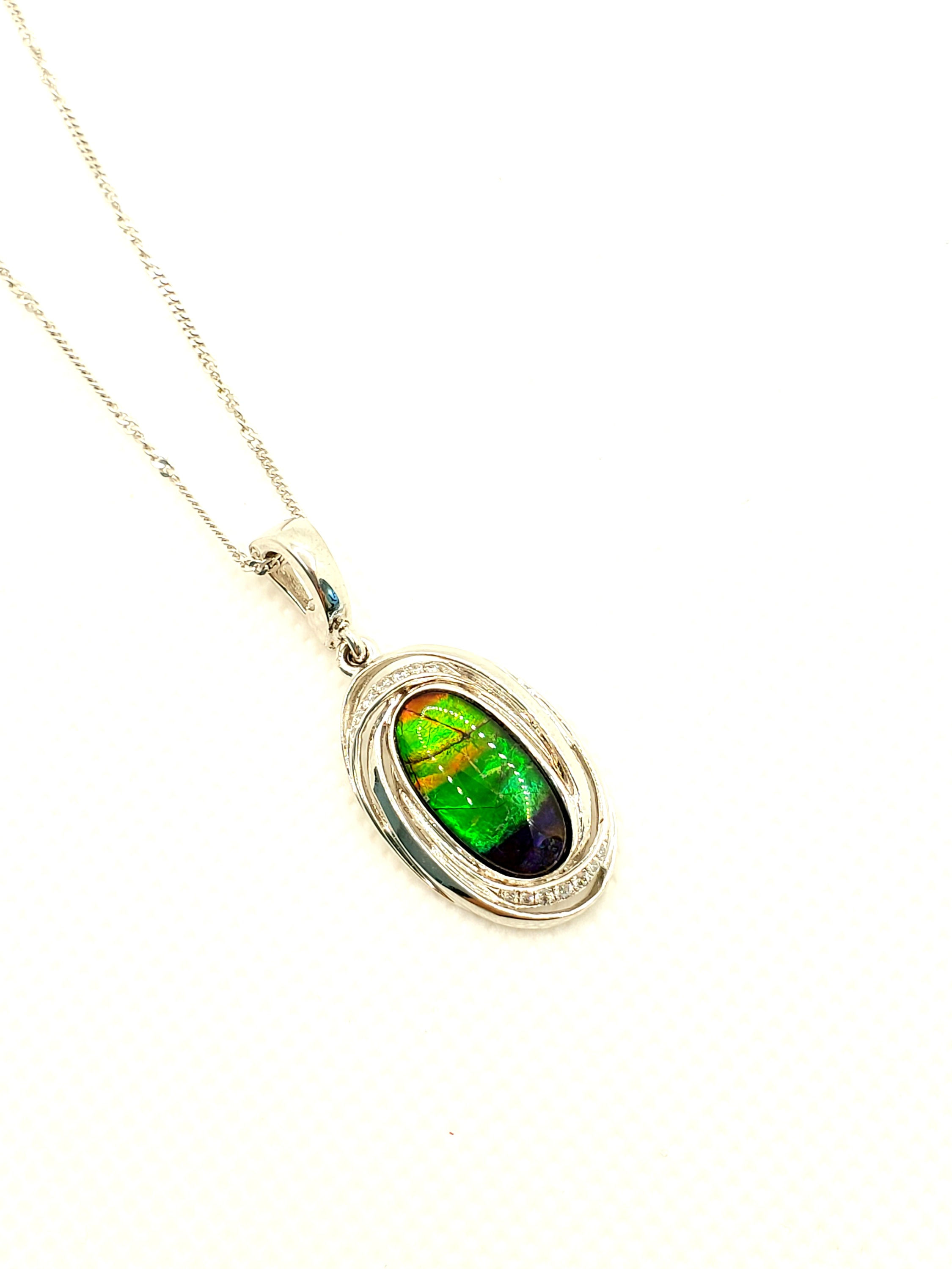 Twist Ammolite Pendant