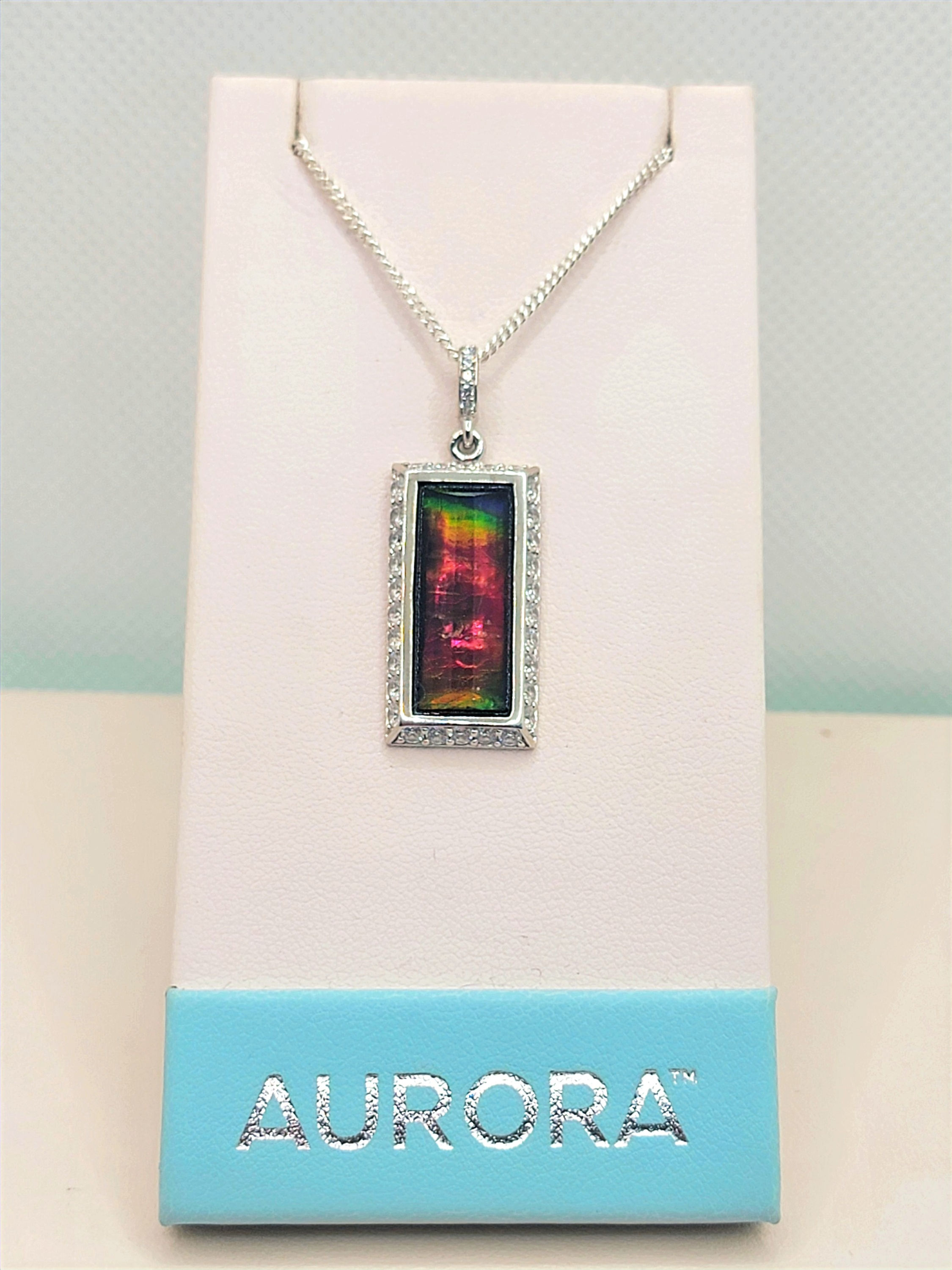 Rectangle Ammolite Pendant