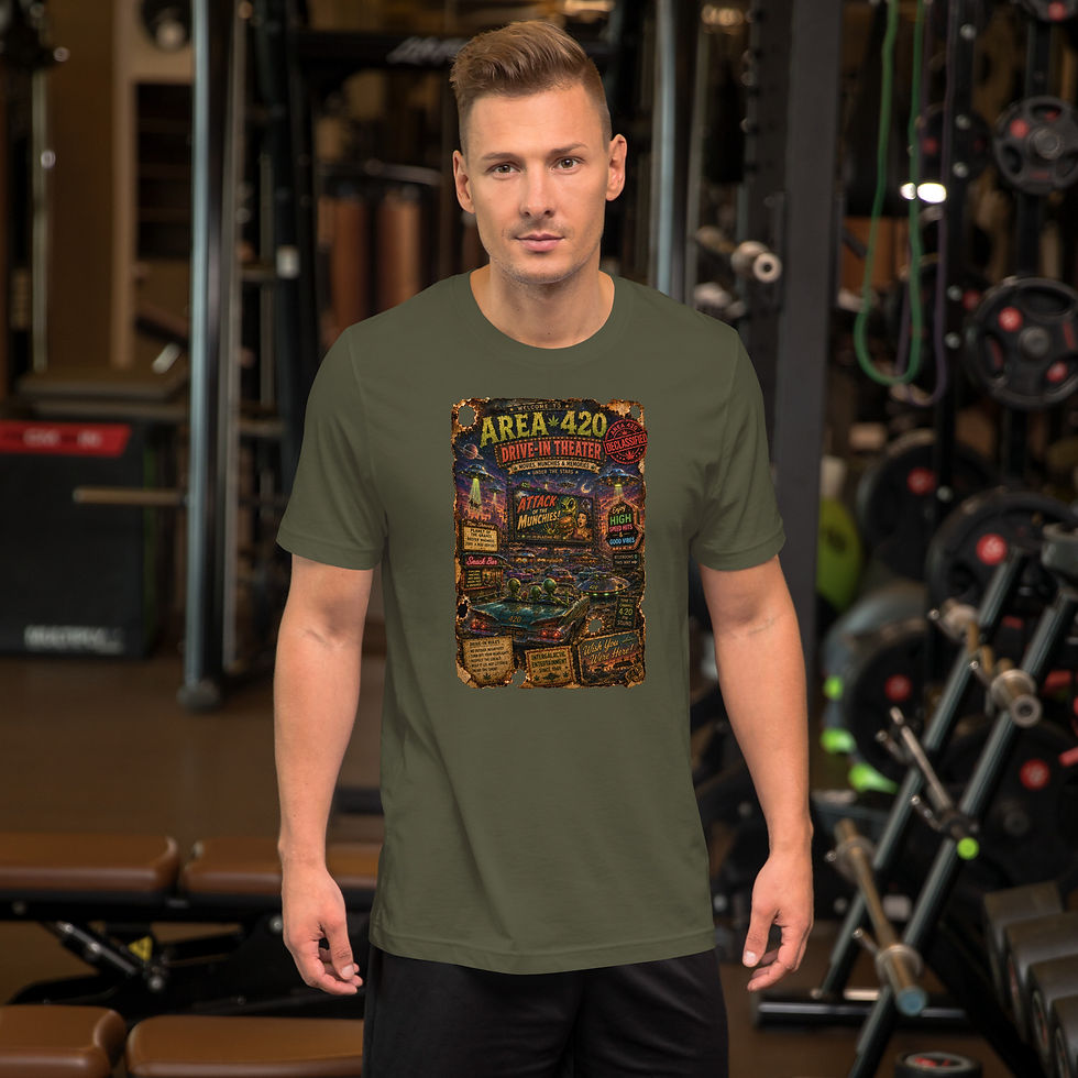 Thumbnail: Area 420 Drive-In Theater | Retro Alien Movie Night T-Shirt
