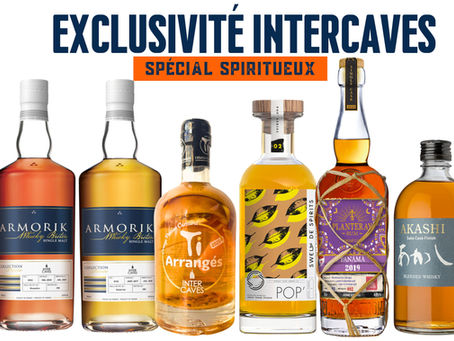 Sélection exclusive de spiritueux disponibles chez Inter Caves, présentant une gamme variée de rhums et whiskies distingués.