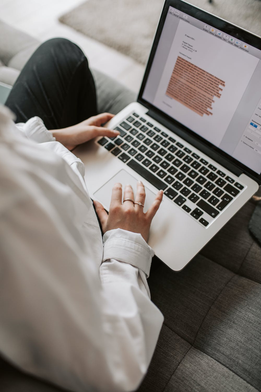 Content Writer checking text