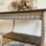 Thumbnail: Vintage solid oak desk/vanity 