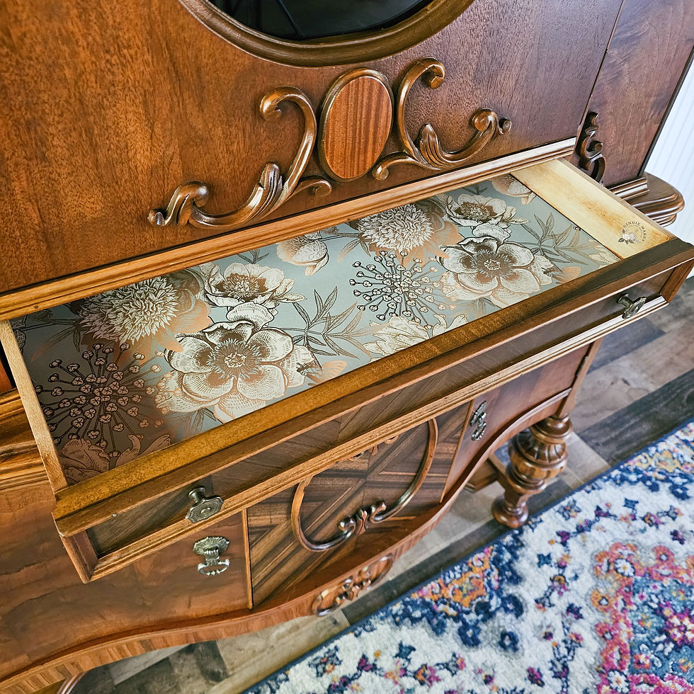 Thumbnail: Restored 1930s Walnut China Cabinet – Hanover Cabinet Co.

