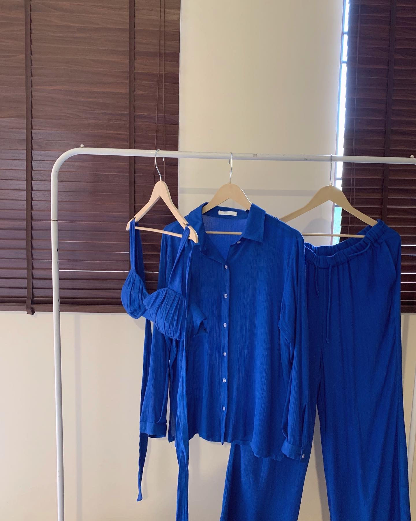 The Sand Set + The Shell Bralette : Royal Blue