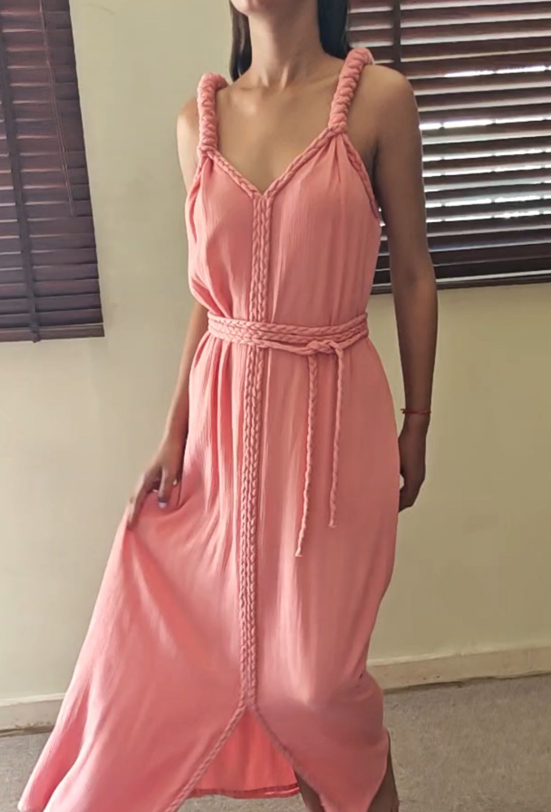 The Solara Maxi : Salmon Pink 