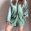 Thumbnail: The Wavelet Shorts Set : Mist Green ombré