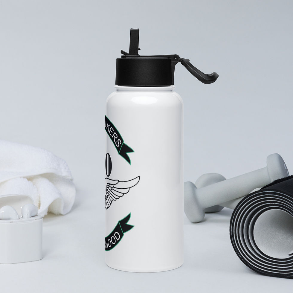 Thumbnail: NSB 3 Pc Stainless steel water bottle with a straw lid