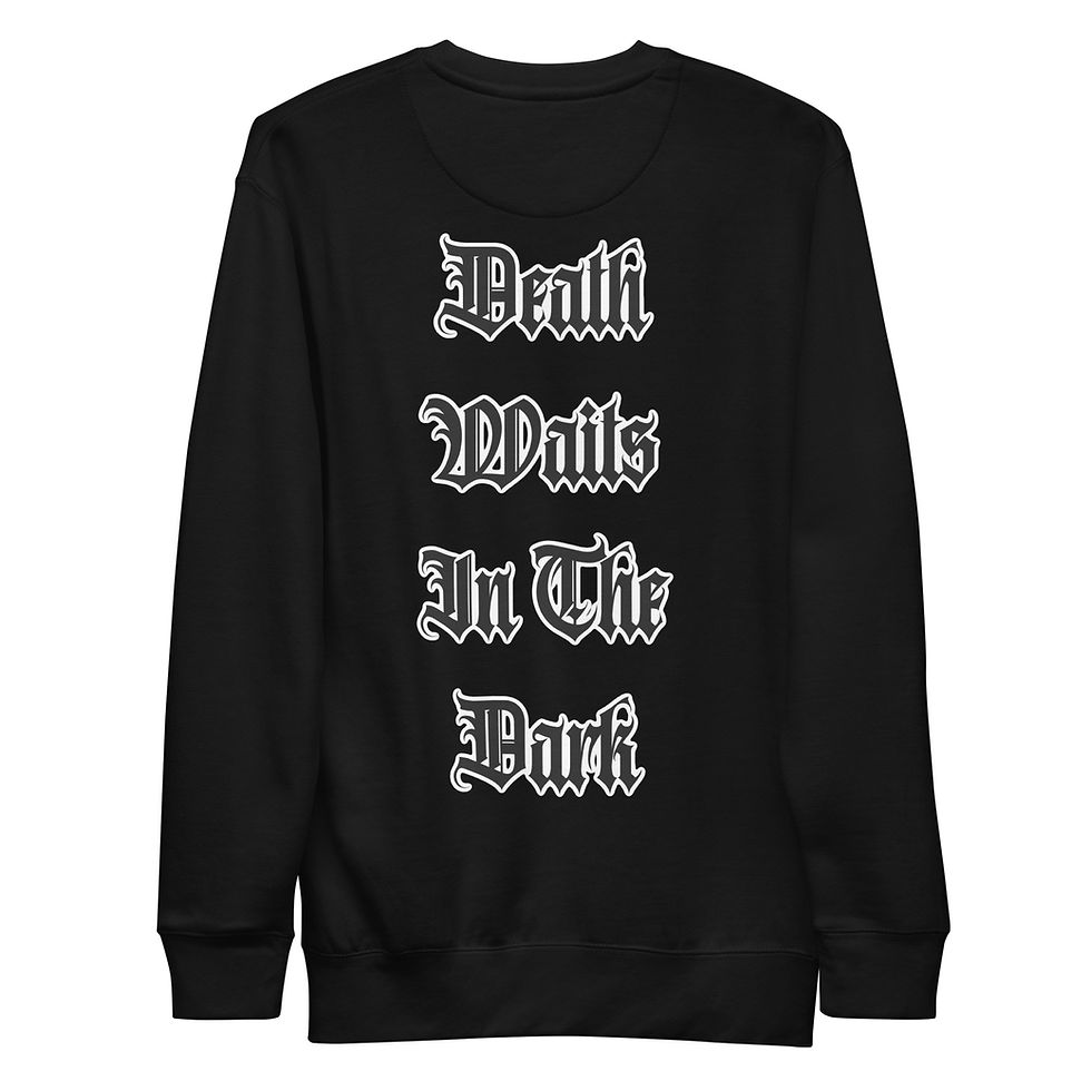 Thumbnail: Death Waits Unisex Premium Sweatshirt
