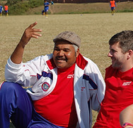 Sheldon Hughes. Founder of Mtuba Football Academy.