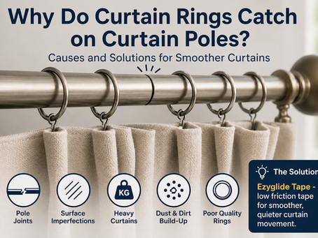 Why do curtain rings catch on curtain poles