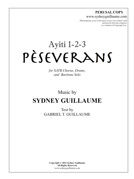 Ayiti (3) | Pèseverans (SATB)