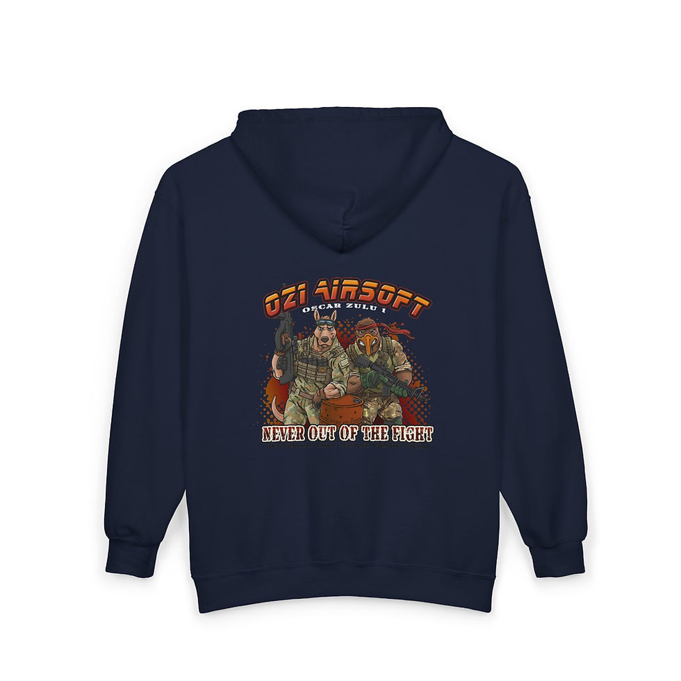 ภาพขนาดย่อ: OZ1 Airsoft Zip Hoodie - Kangaroo/Kiwi II Second Edition | Gildan - Local