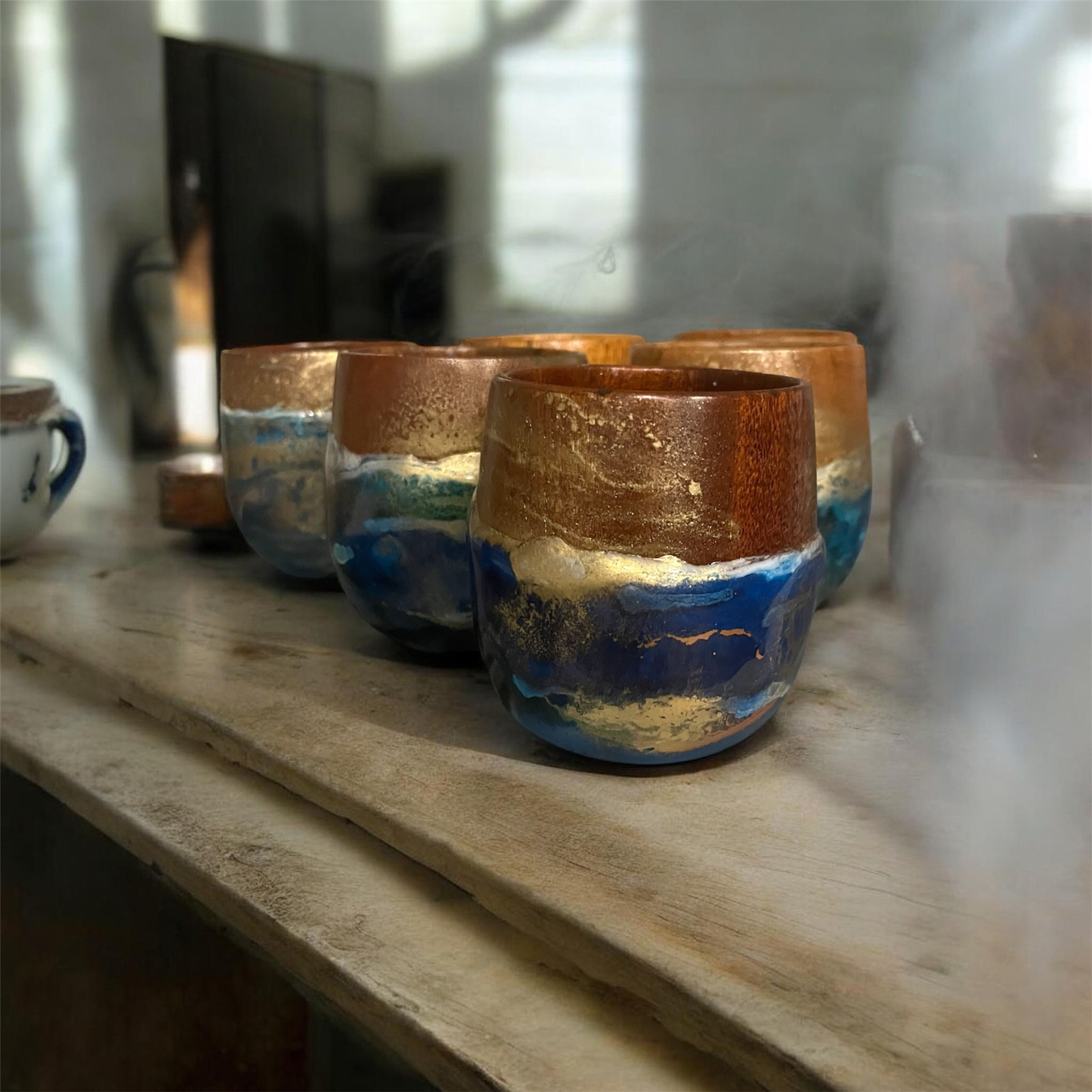 Ocean Ember Resin Cups