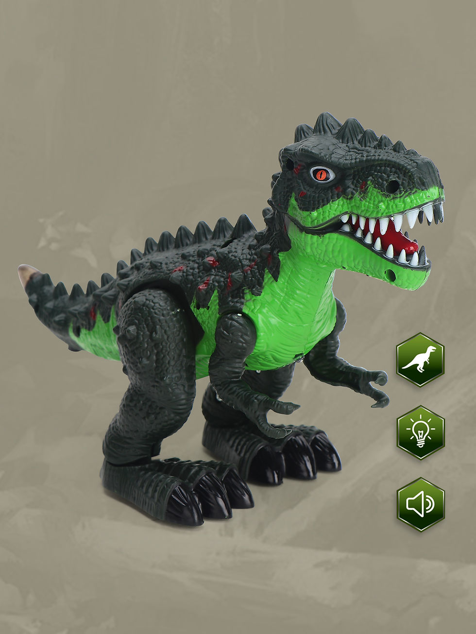 Miniatura: Dinossauro T-Rex Elétrico Realista