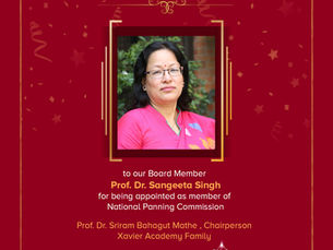 Prof. Sangeeta Singh Named National Planning Commission Member