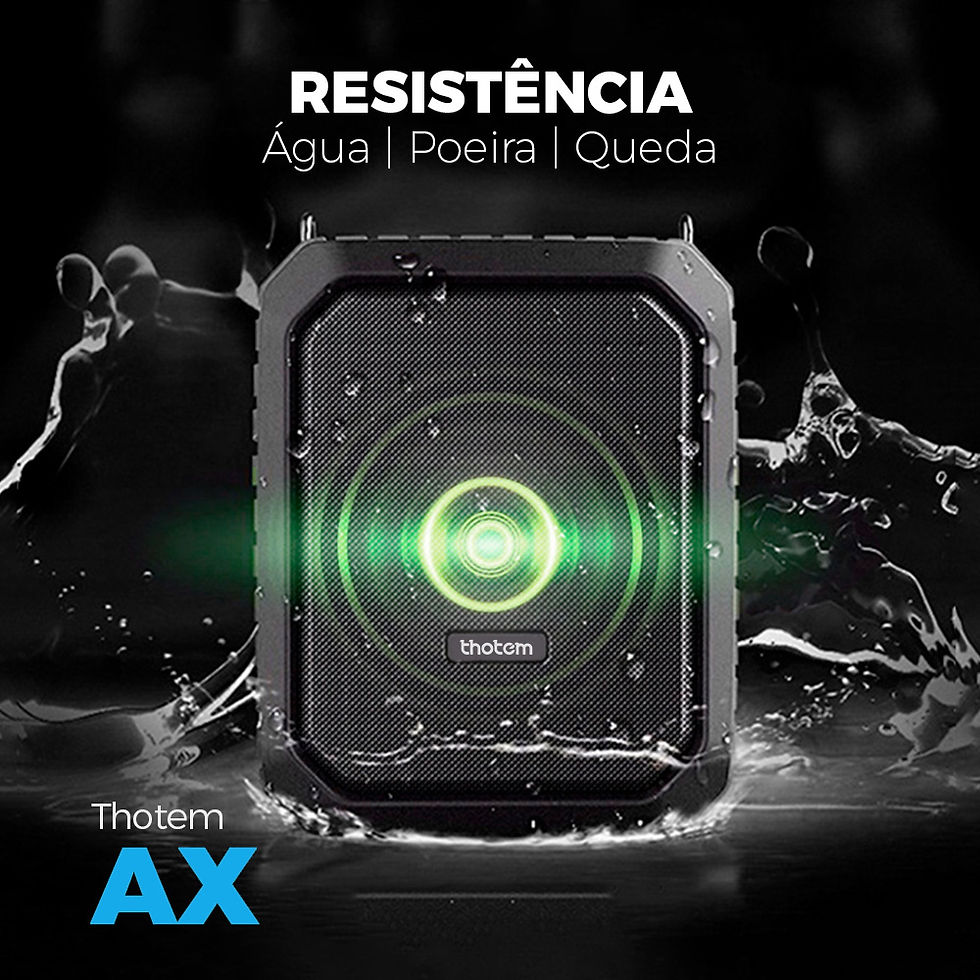 Miniatura: O Amplificador Thotem AX 18 Watts Possui Resistência a Poeira, Água e Impactos
