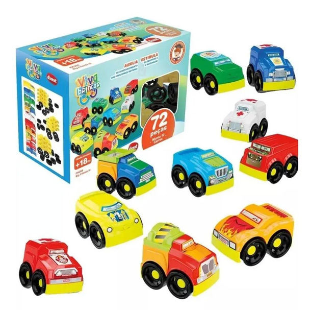 Carrinhos de montar Big Friends 3 - 72 Peças..jpg
