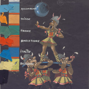 M.Bernard . Maquette pour Jeux sans frontières