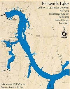 Pickwick Lake Map