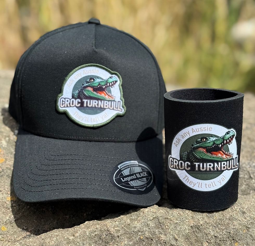 Thumbnail: Hat, Stubbie Cooler & Sticker Pack - Croc Turnbull Logo