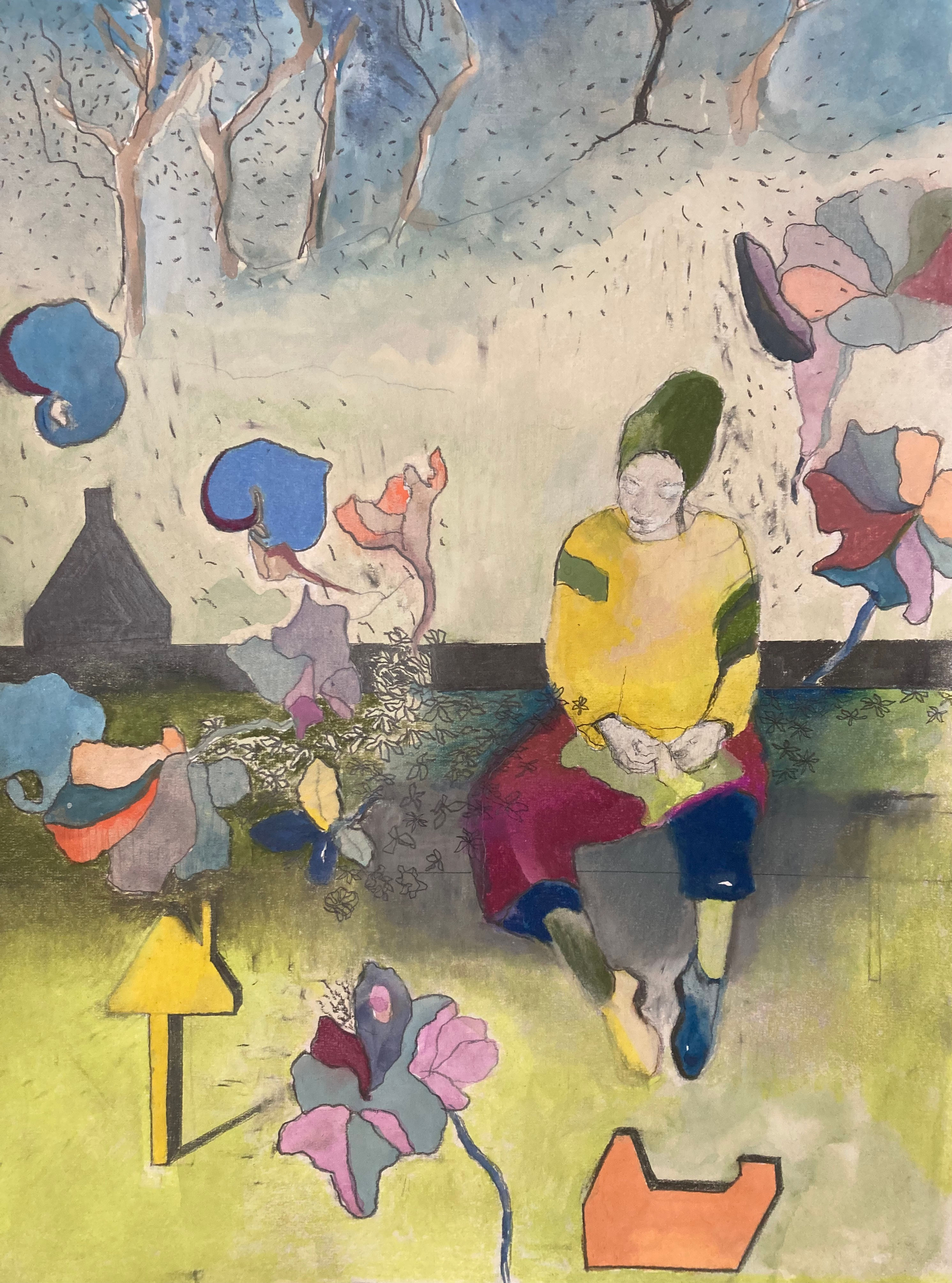 Neon, Oxygen and Gold lay at her feet as she continued to mend