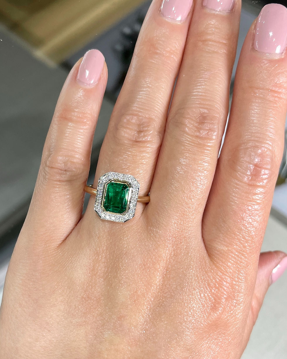 縮圖：Lab emerald ring 1.45ct/14K