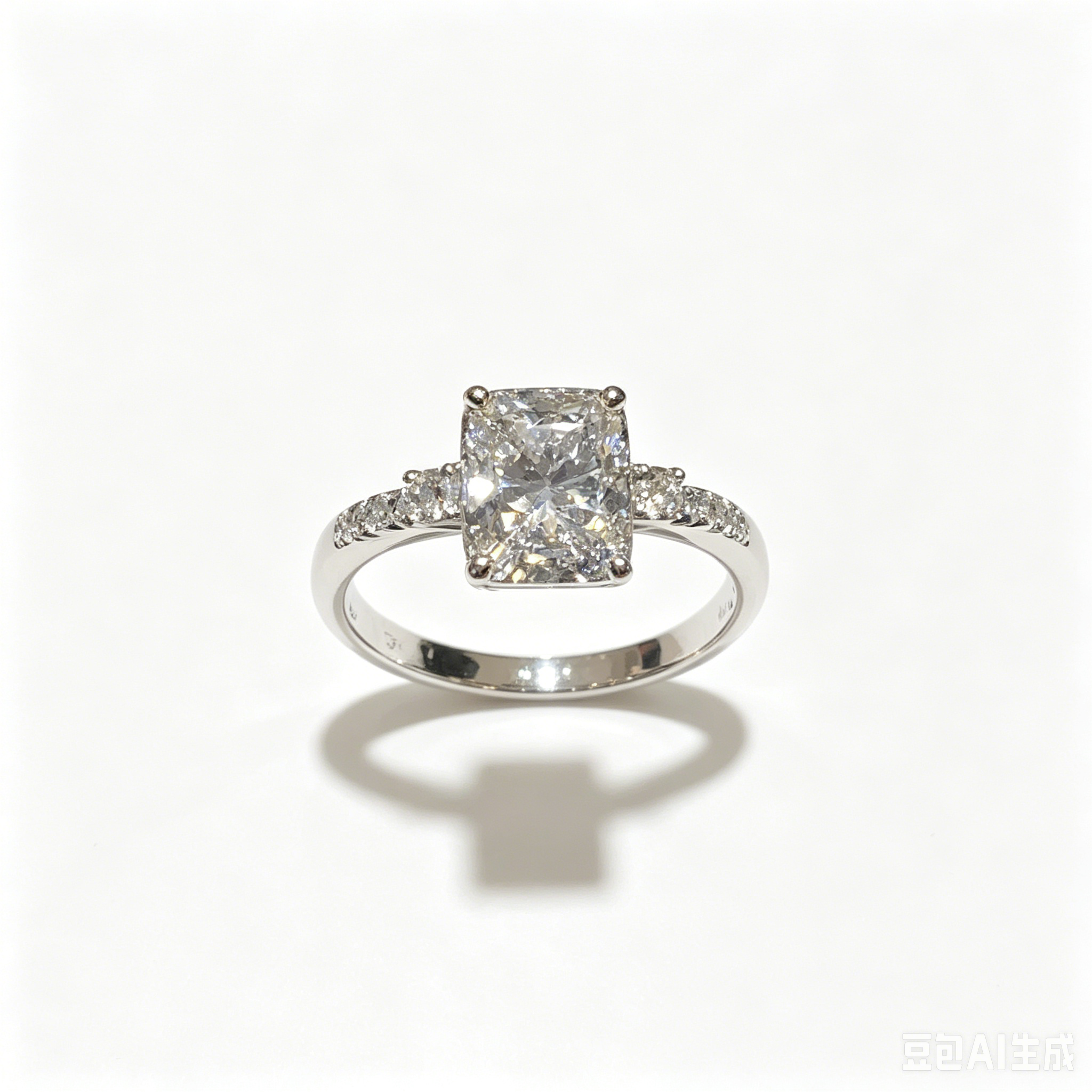 2.04ct side diamond setting