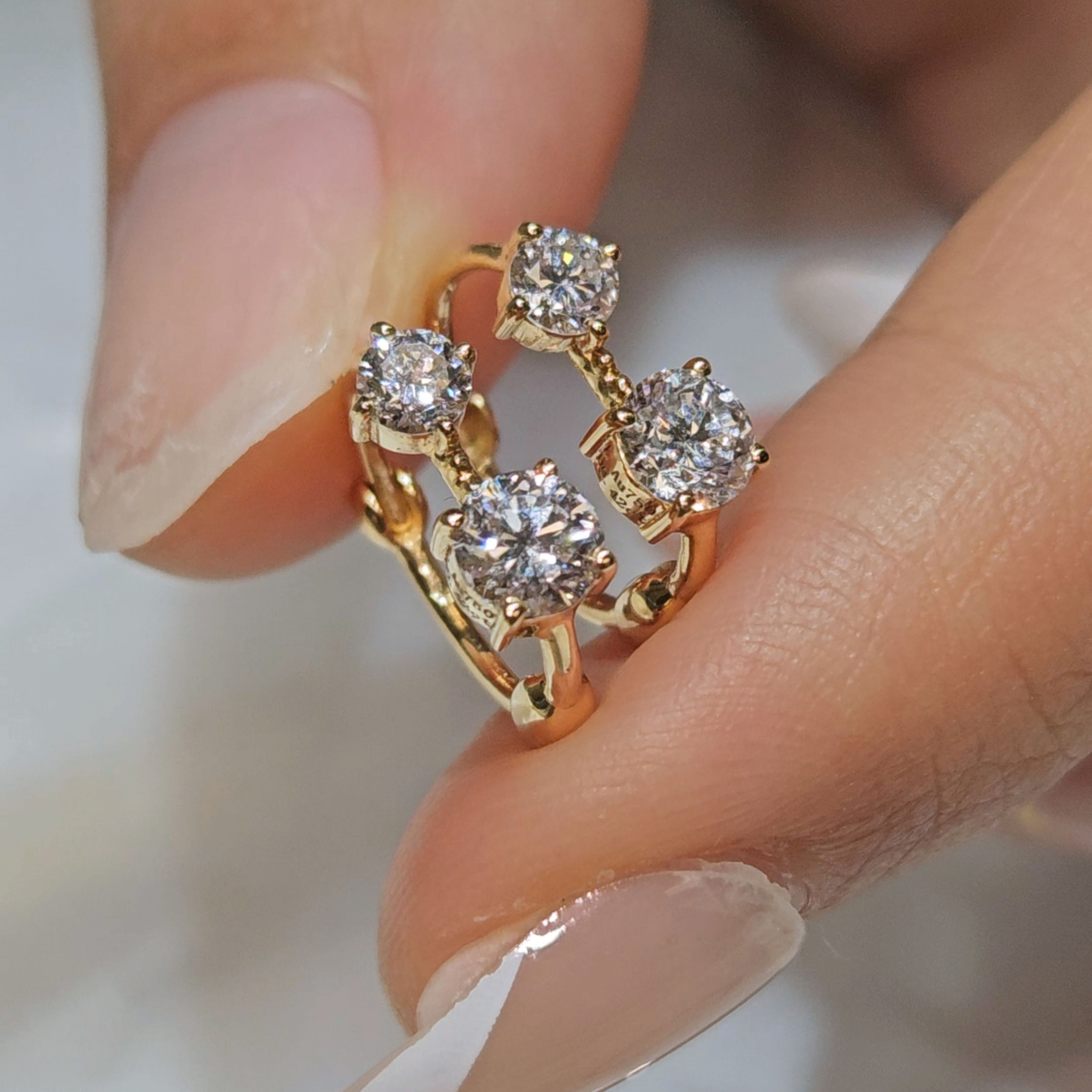 double diamond hoop