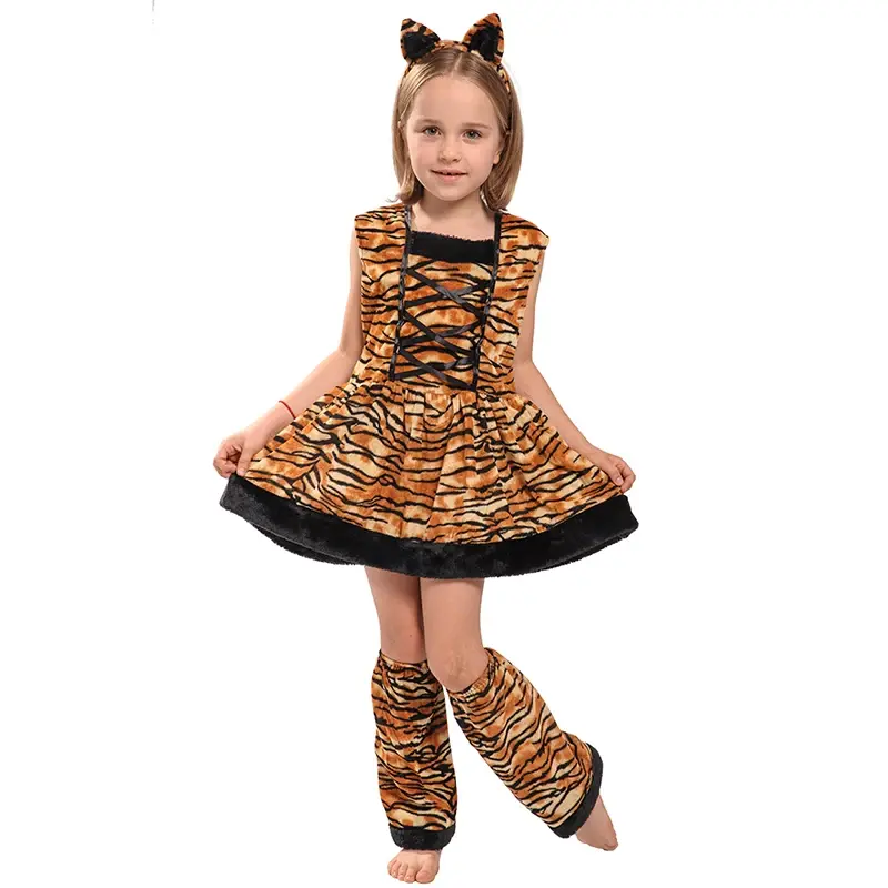 Thumbnail: Animal Cosplay Girls Tiger Leopard Dress Halloween Costume