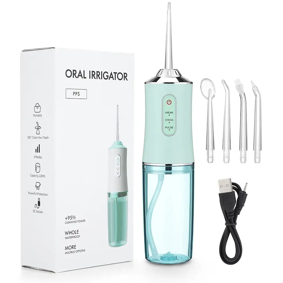 Thumbnail: Portable Dental Water Jet Flosser USB Rechargeable 4 Jet Tip