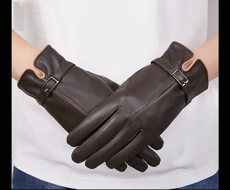 Thumbnail: Women's Genuine Sheepskin Leather Gloves