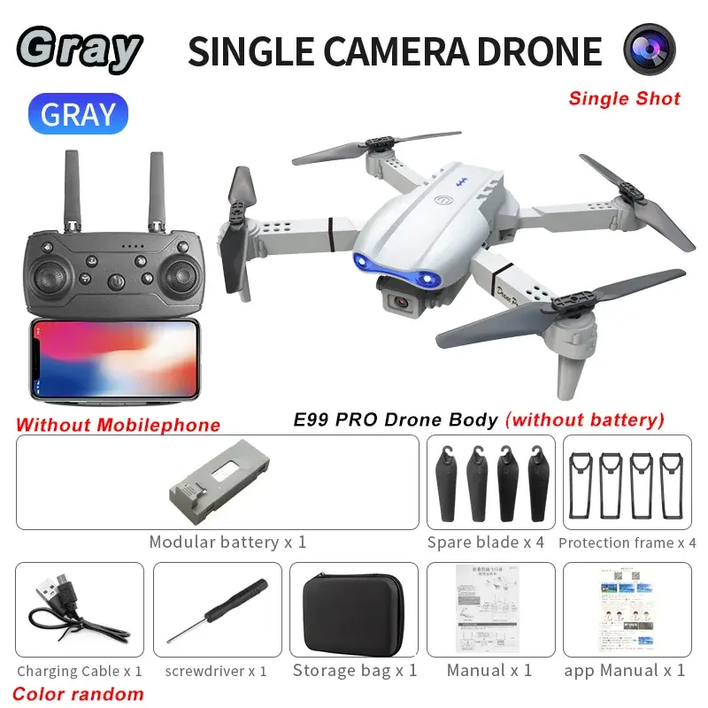 Thumbnail: RC Drone 4K Professional With 1080P HD Camera Foldable Helicopter WIFI Toy