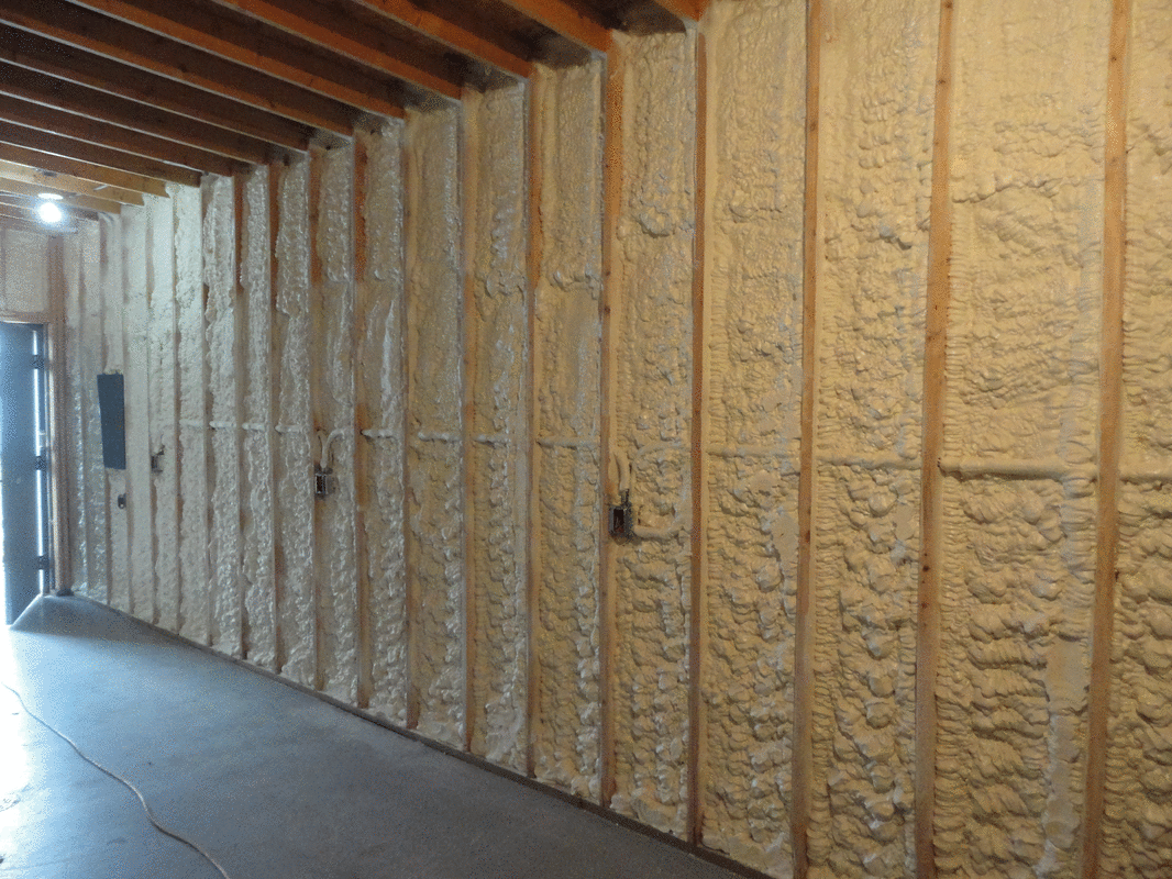 Spray foam in new construction