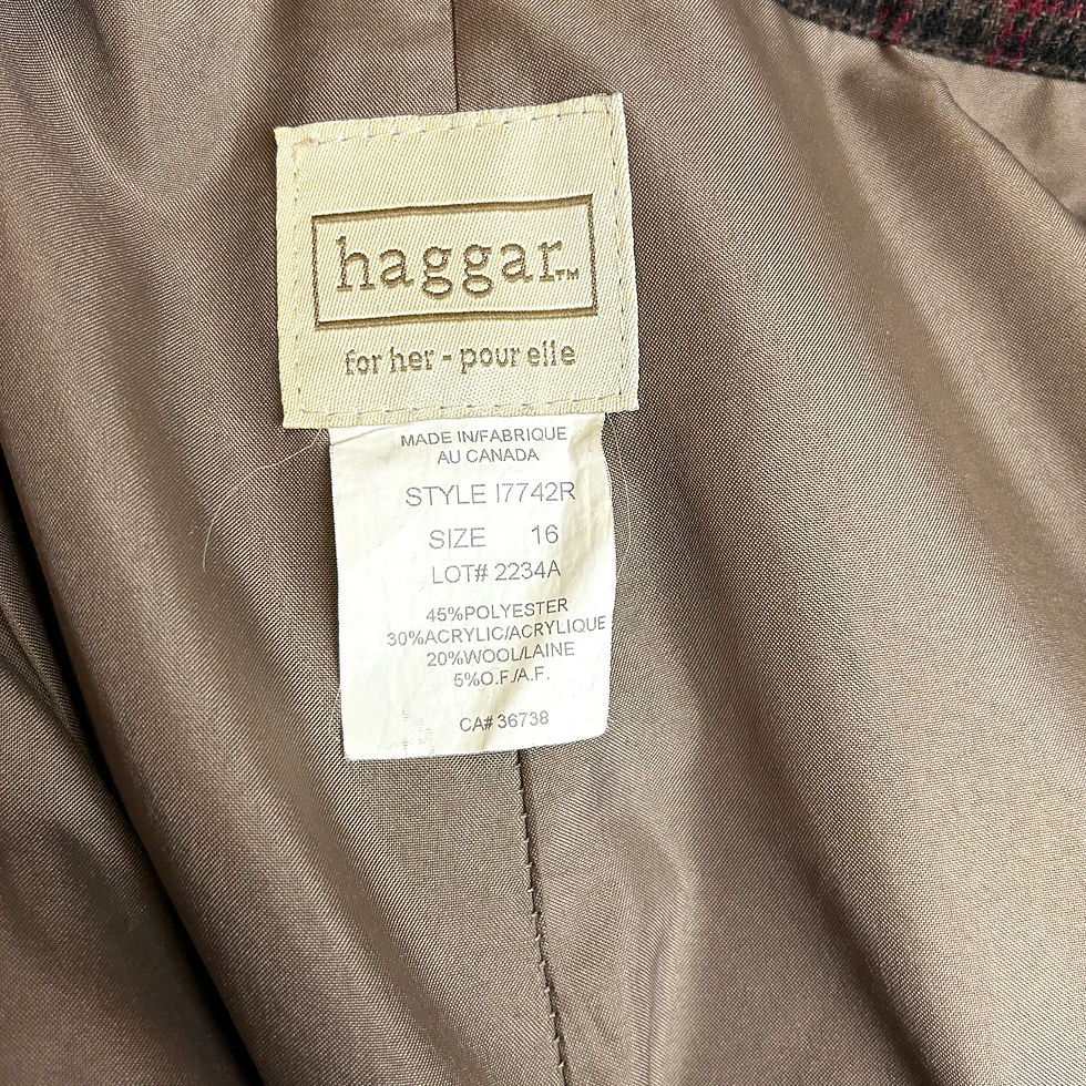 Thumbnail: Vintage 90s-Y2K Haggar Tartan Plaid Wool High Waisted Trousers