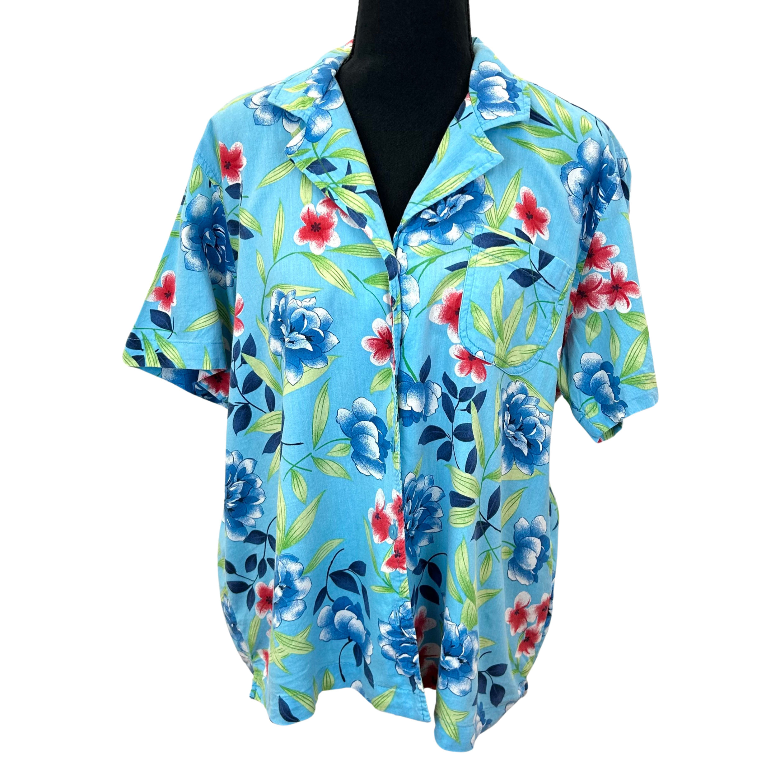 Vintage Y2K Floral Short Sleeve Blouse by Erika