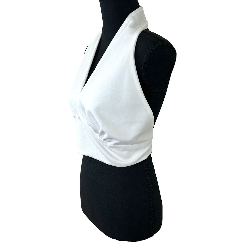 Thumbnail: Vintage 70s-80s White Halter Top