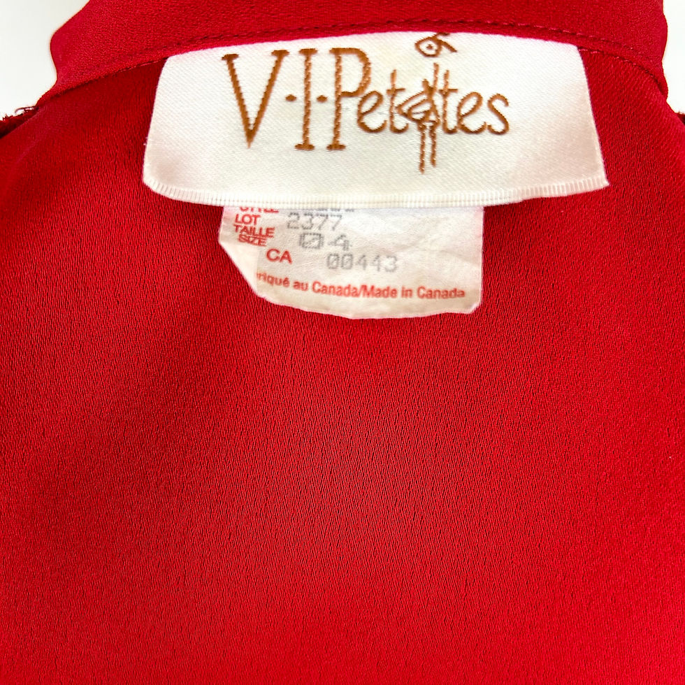 Thumbnail: Vintage 90s V.I.Petites Red Double Button Cropped Blazer Blouse